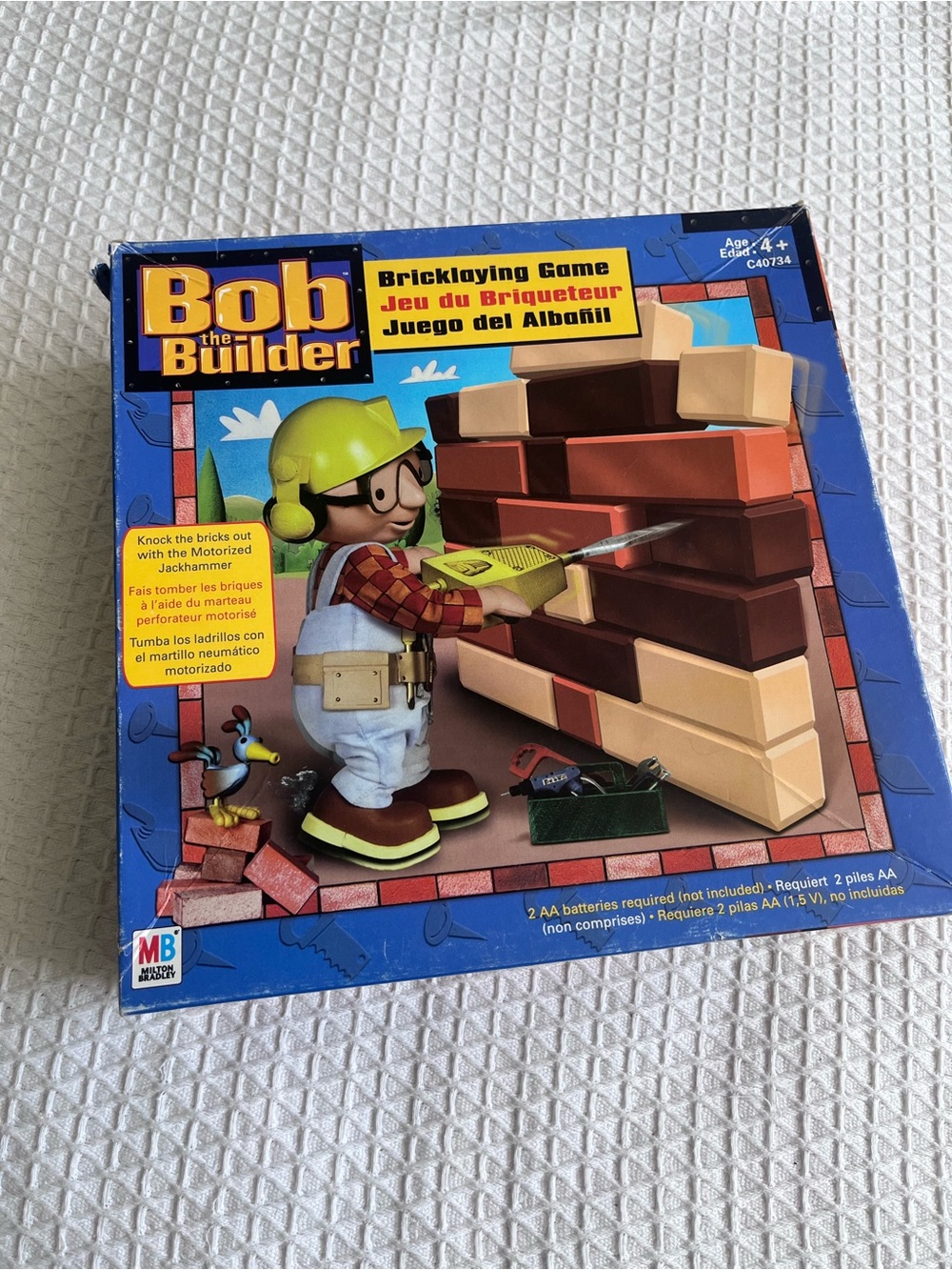 Bob the Builder Bricklaying Game - Yellow/Green and Brown Playset